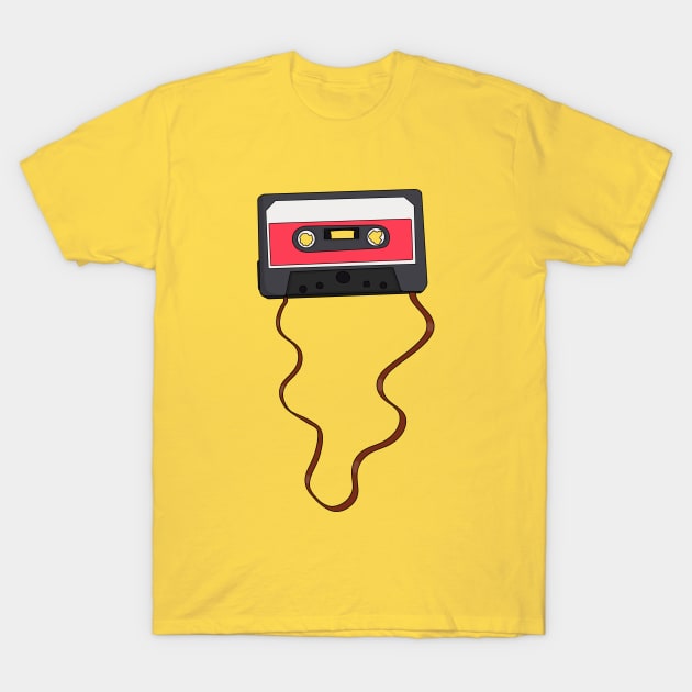 Unwound Cassette Tape Mixtape Retro Vintage T-Shirt by DiegoCarvalho